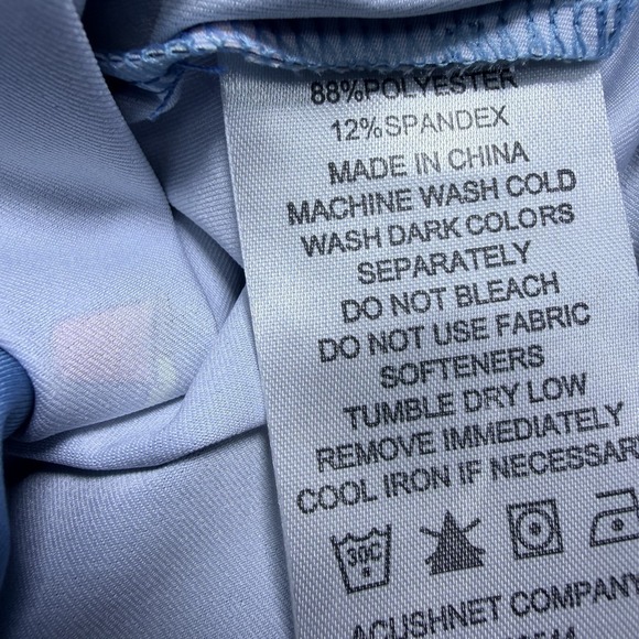 Footjoy Polo Medium Cocktail Drinks AOP Blue Lisle Performance Golf Men Shirt - Picture 7 of 10